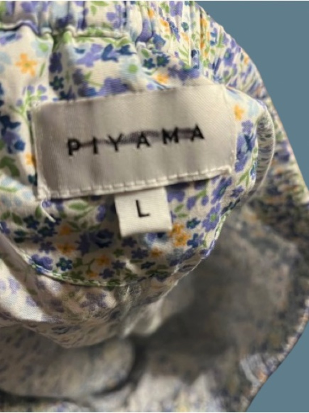 NWOT Piyama Nicolette Pajama Set in Floret Blue Size L - Picture 5 of 9